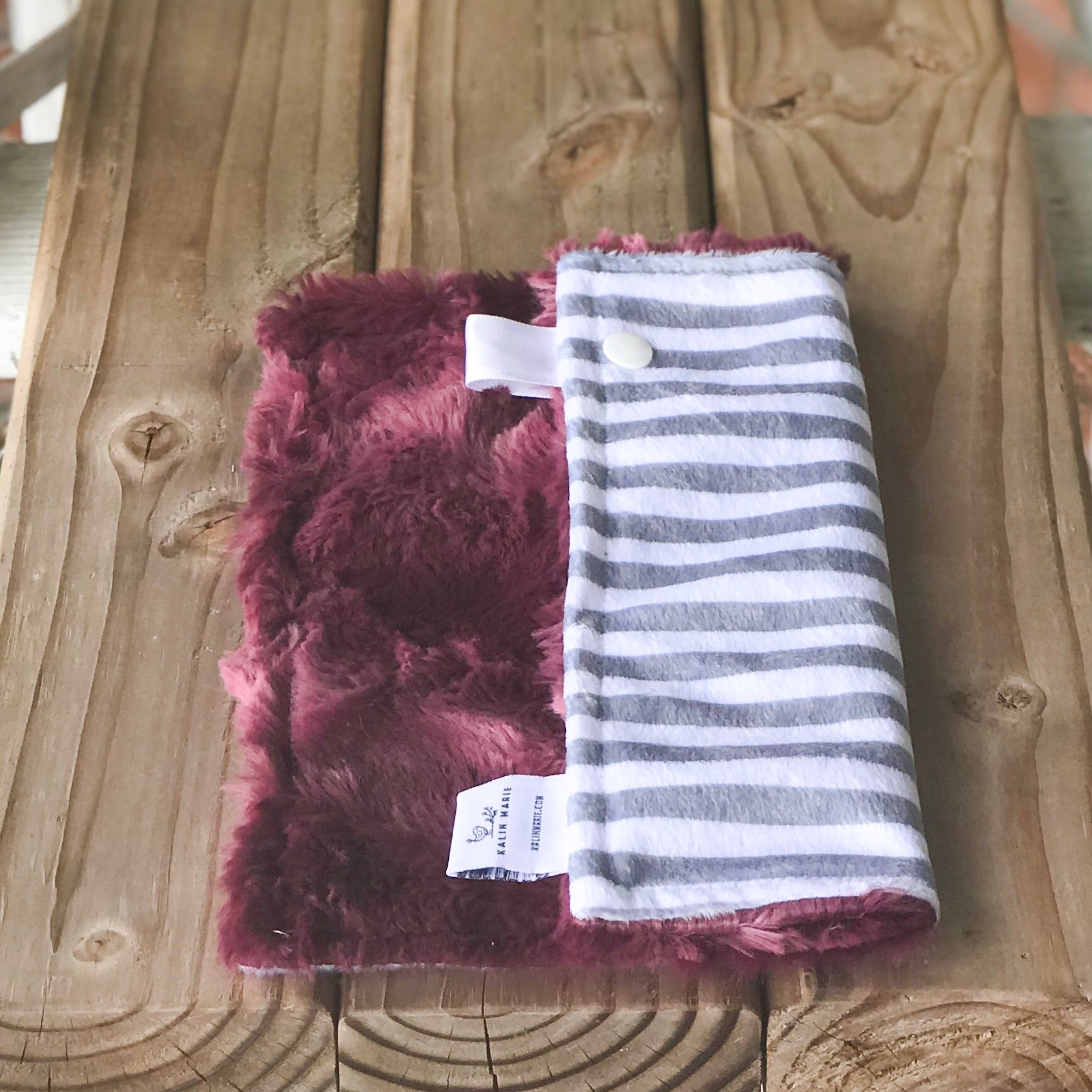 RTS Limited Edition Grey & White Stripes Luxe Snuggle Lovey