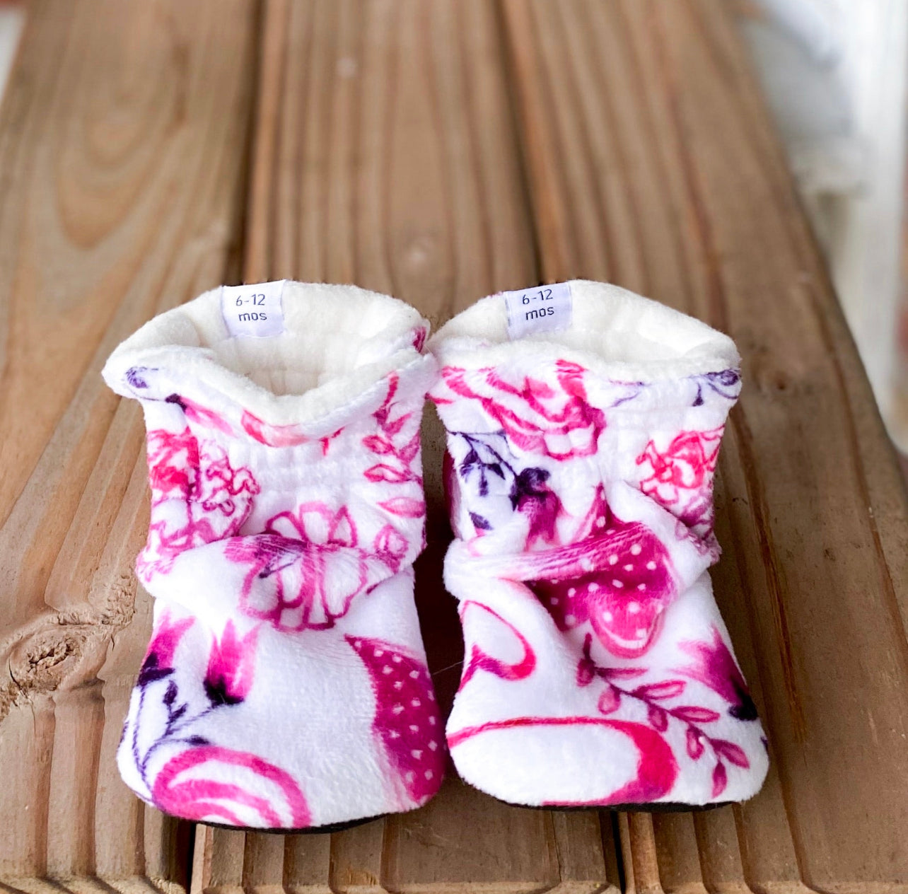 LE Love Me Minky Booties Ready to Ship