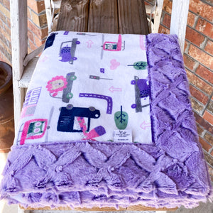 Last Chance! RTS Hit the Road Pink Luxe Blanket