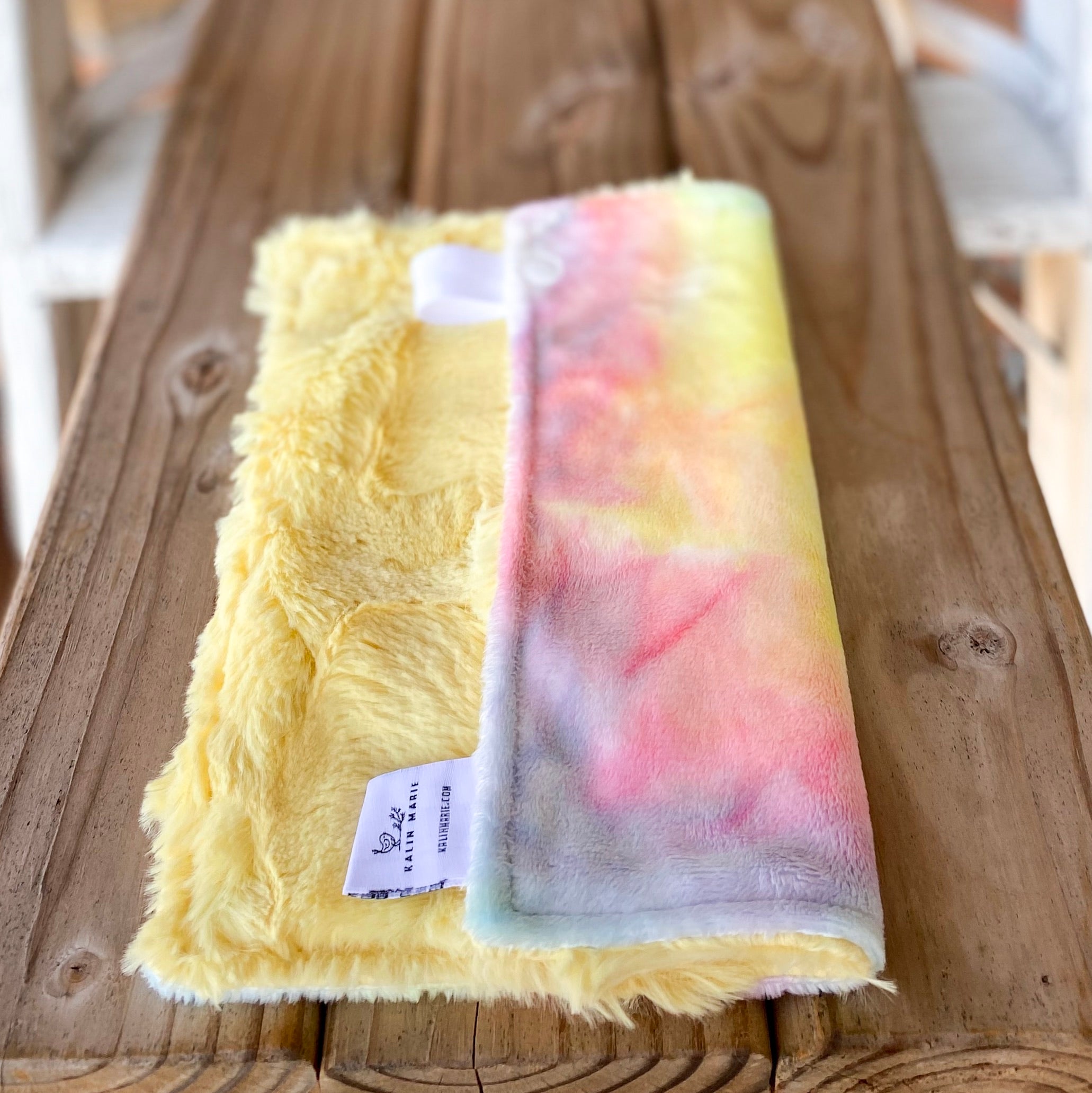 RTS Tie Dye Rainbow Luxe Snuggle Lovey