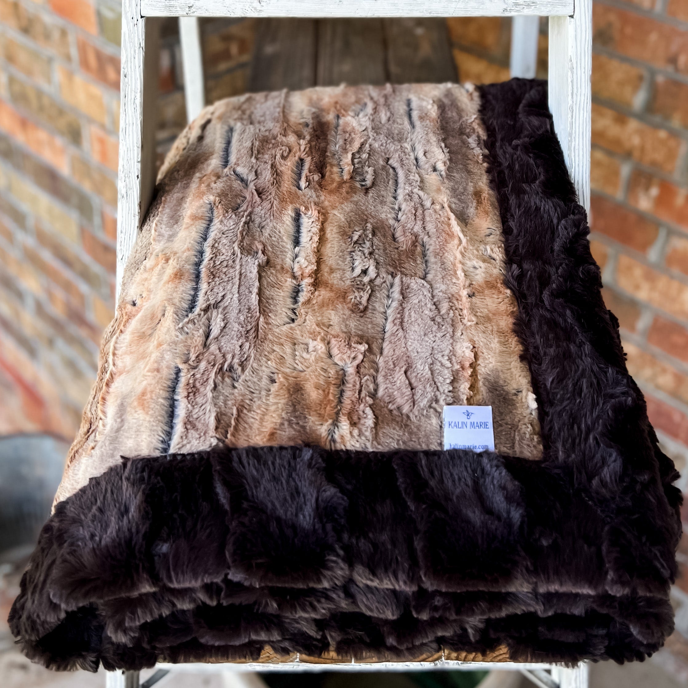 RTS Red Fox & Espresso Glacier Luxe Blanket