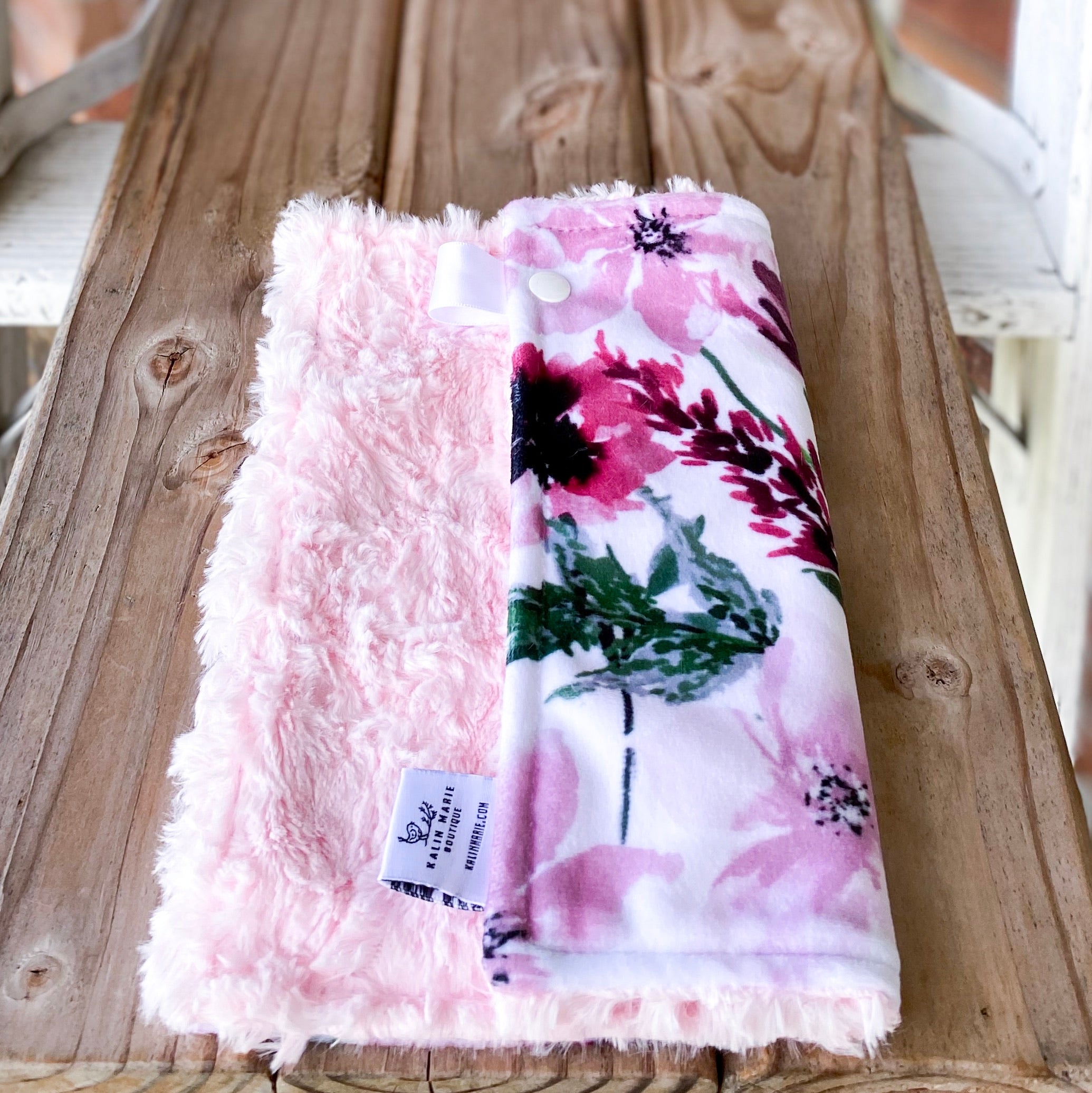 RTS Spring Flowers Rosewood Luxe Snuggle Lovey