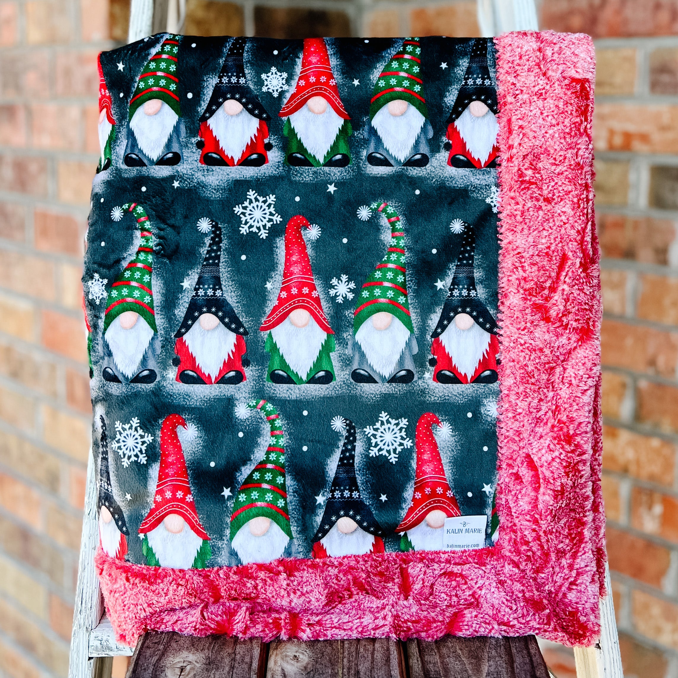 Last Chance! RTS Christmas Gnome Lineup Snuggle Blanket