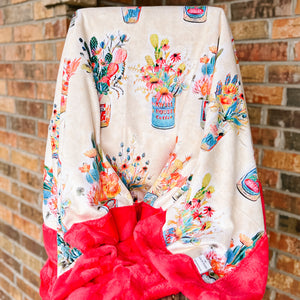 Last Chance! RTS LE Spoonflower Wildflowers Blankets