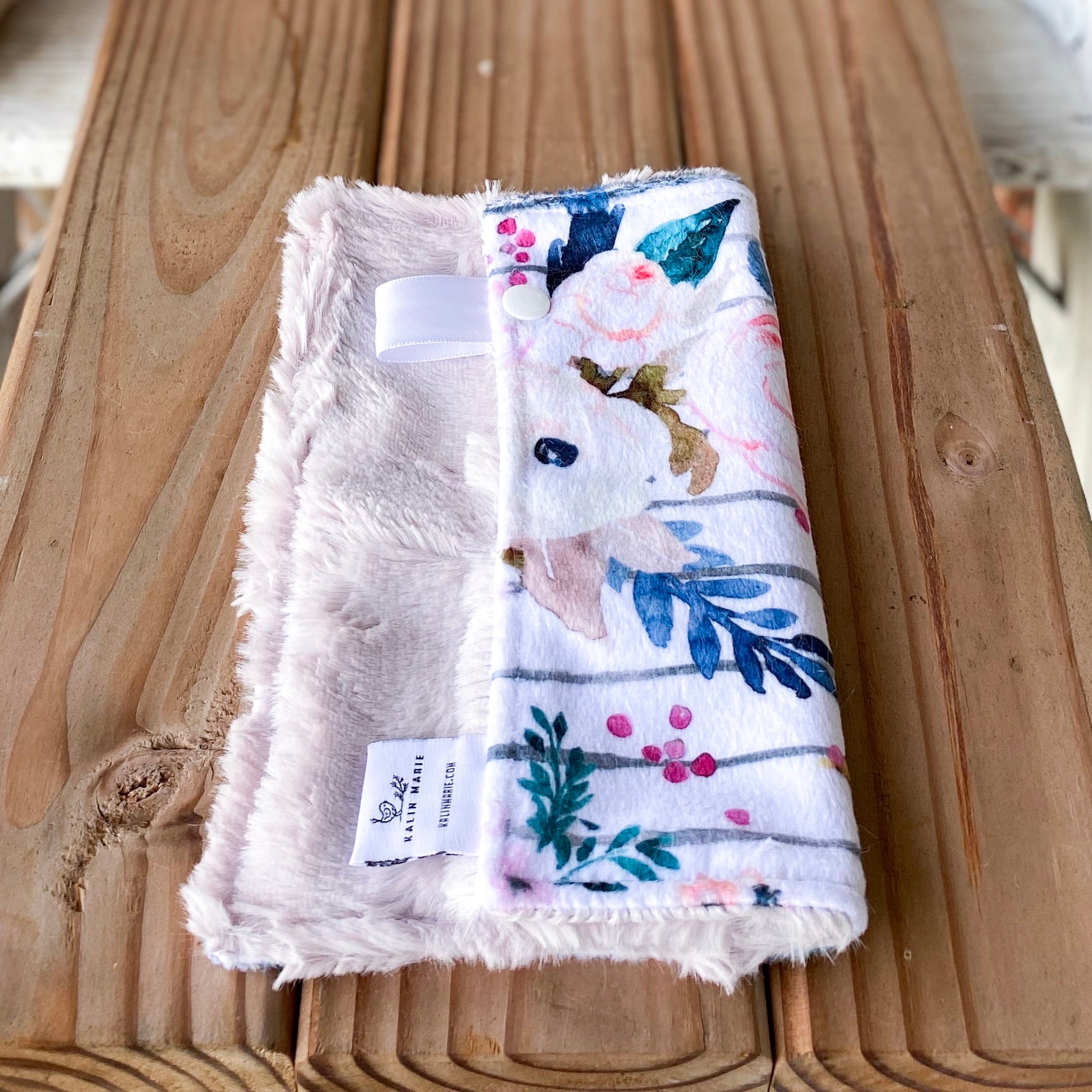 RTS Limited Edition Harper Floral Stripe Spoonflower Luxe Snuggle Lovey