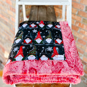 Last Chance! RTS Christmas Gnome Lineup Snuggle Blanket