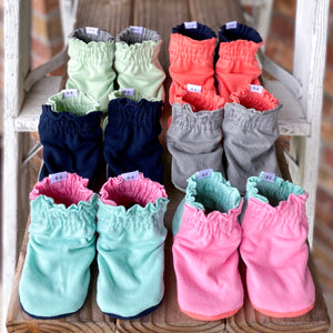 Last Chance! RTS Limited Edition Color Block Cotton Knit Booties