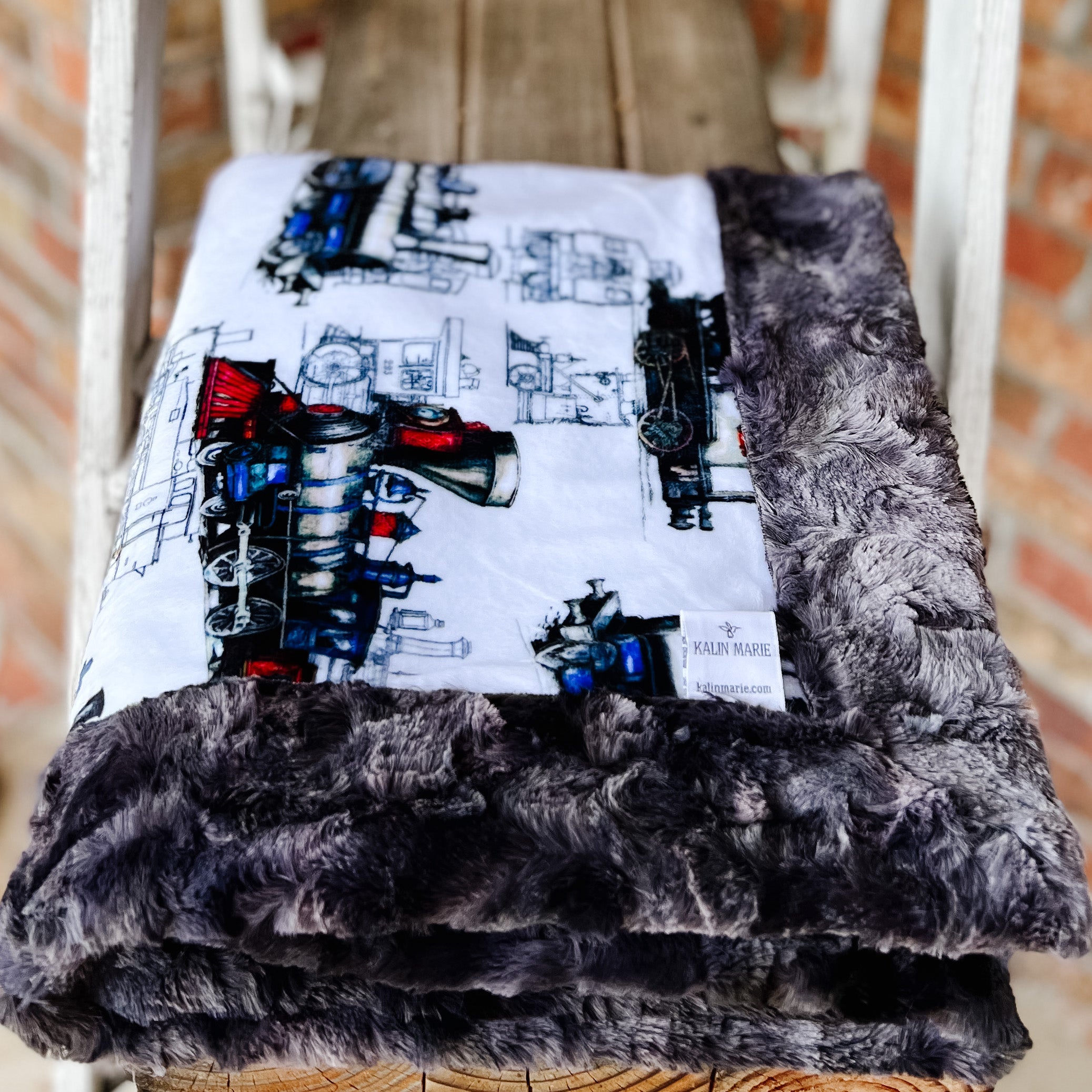 RTS Last Chance! Locomotives Snuggle Blanket
