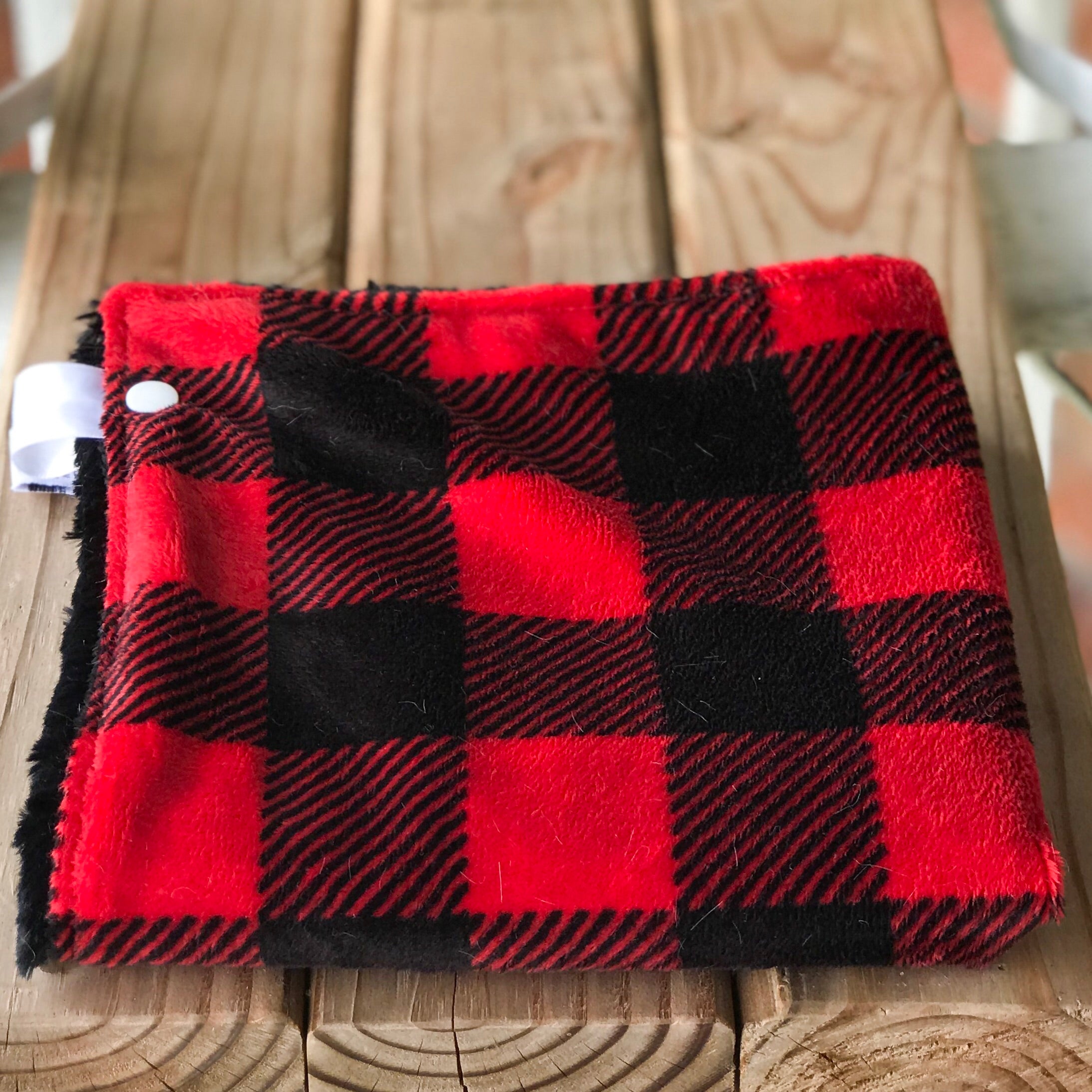RTS Buffalo Plaid Scarlet Luxe Snuggle Lovey