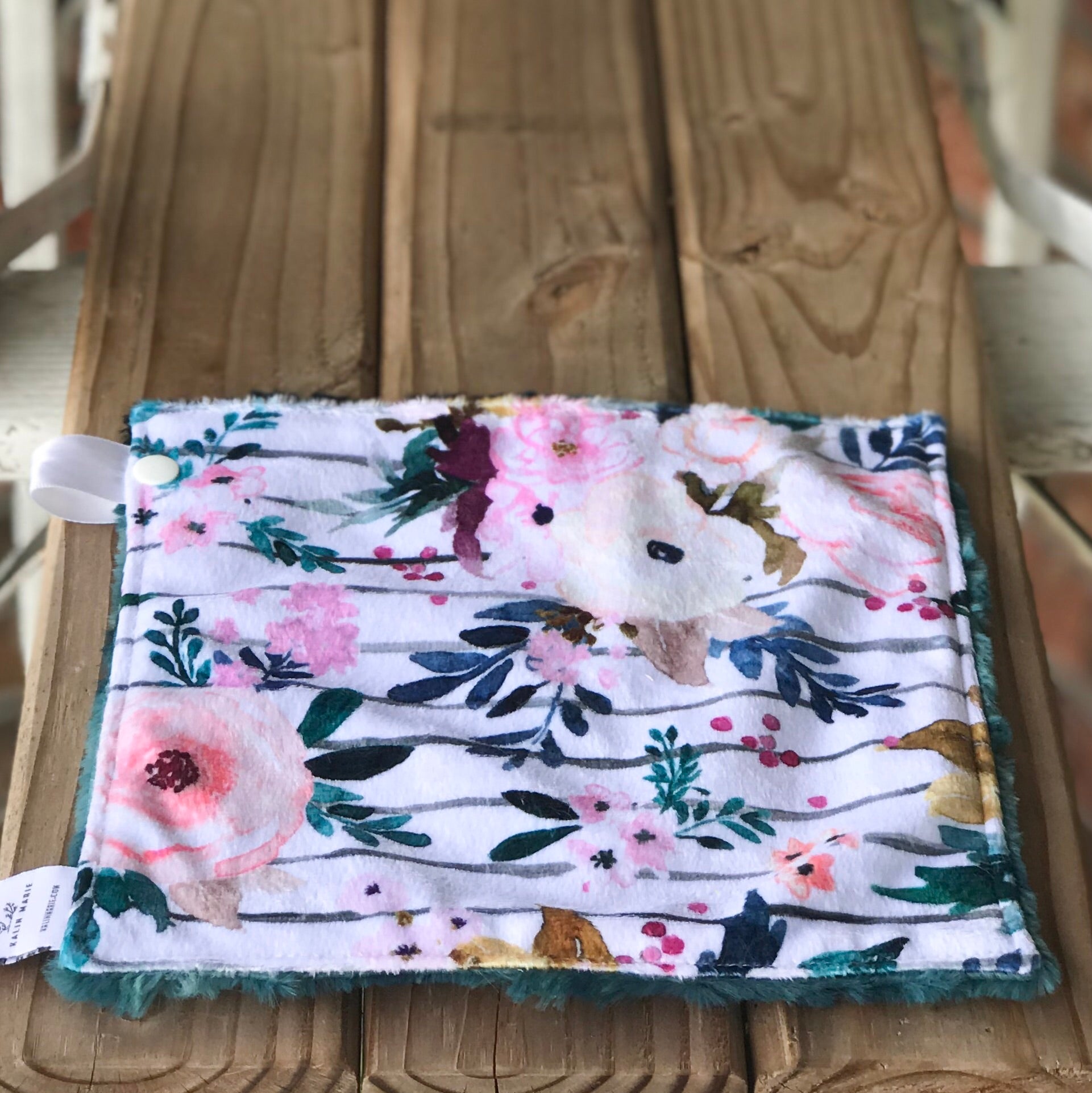 RTS Limited Edition Harper Floral Stripe Spoonflower Luxe Snuggle Lovey