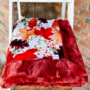 Last Chance! RTS Autumn Leaves Harvest Luxe Snuggle Blankets