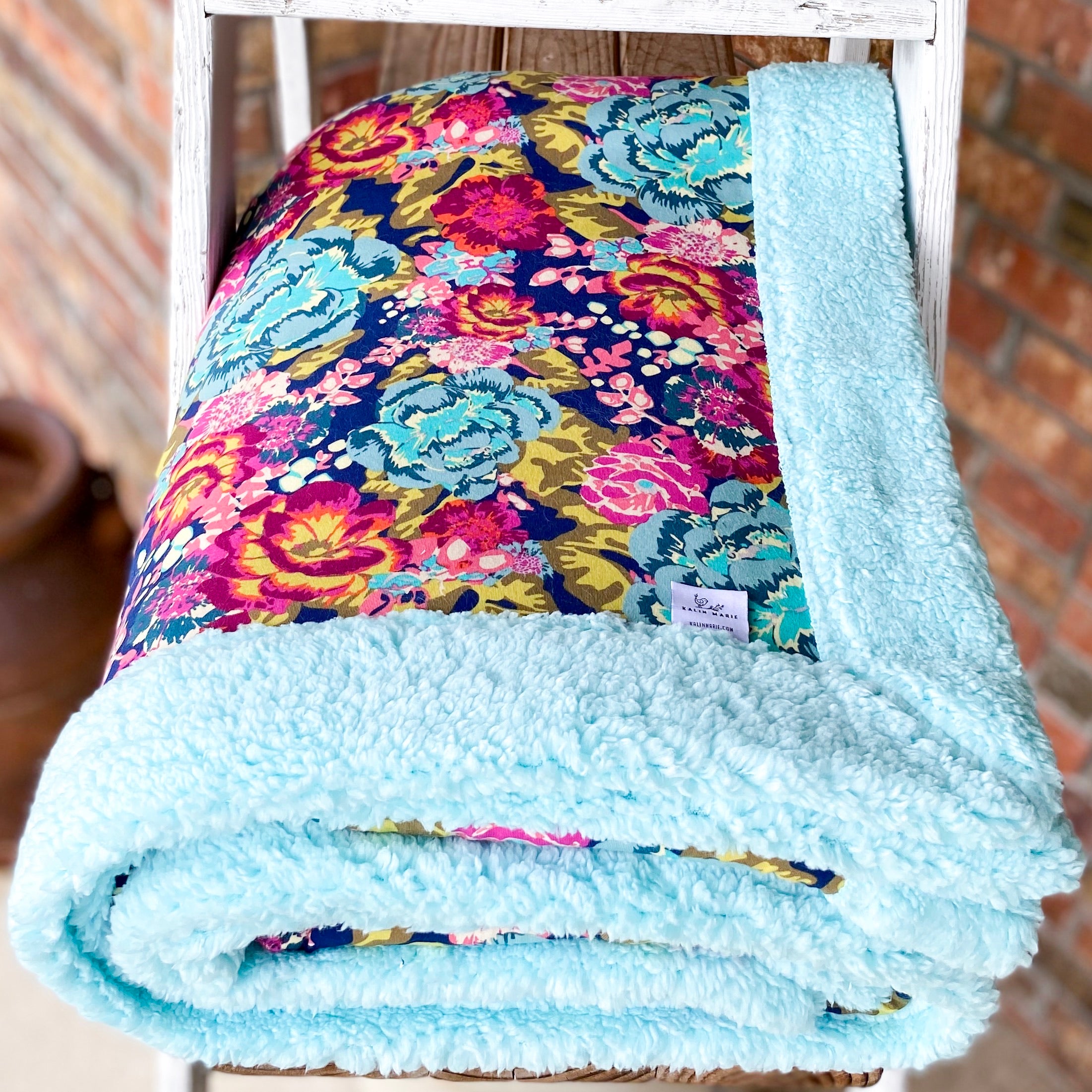 Easy Order Boho Rose Cotton Knit Luxe Blanket