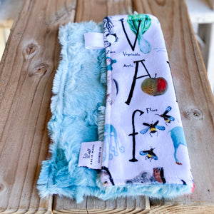RTS Spoonflower Animal Alphabet Luxe Snuggle Lovey
