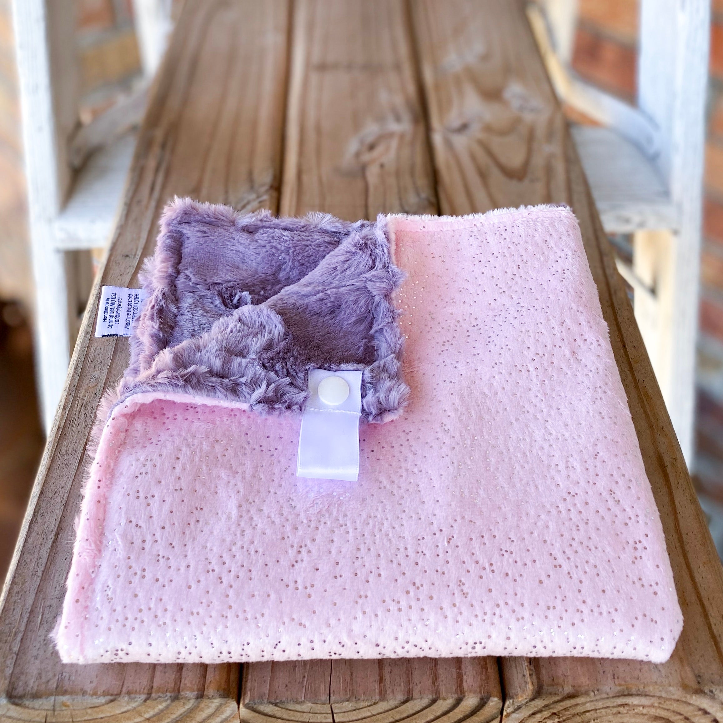 RTS Blush Sparkle Minky Lovey