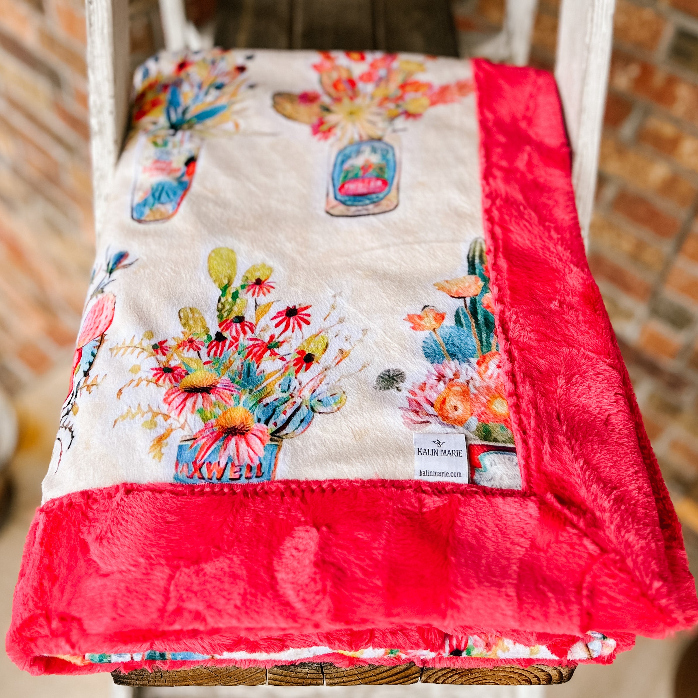 Last Chance! RTS LE Spoonflower Wildflowers Blankets