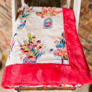 Last Chance! RTS LE Spoonflower Wildflowers Blankets