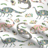 Spoonflower Floral Dinosaur