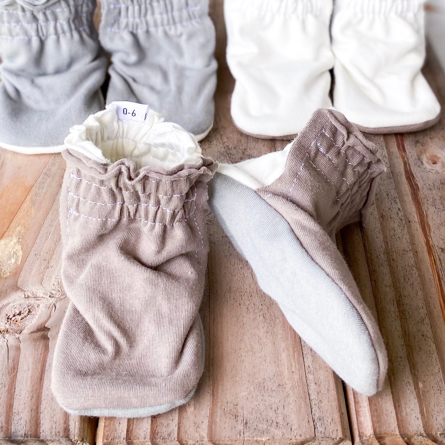 Last Chance! RTS Limited Edition Color Block Cotton Knit Booties