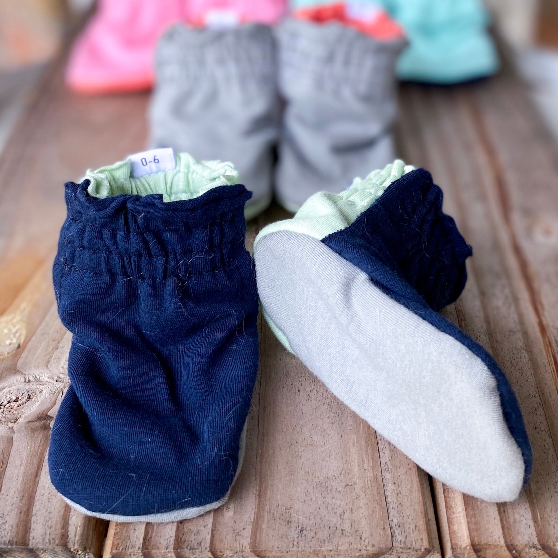 Last Chance! RTS Limited Edition Color Block Cotton Knit Booties
