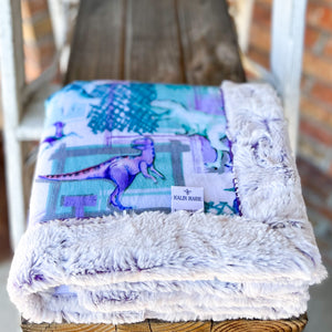 RTS T-Rex Purple Luxe Blankets