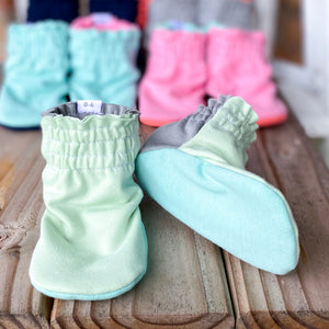 Last Chance! RTS Limited Edition Color Block Cotton Knit Booties
