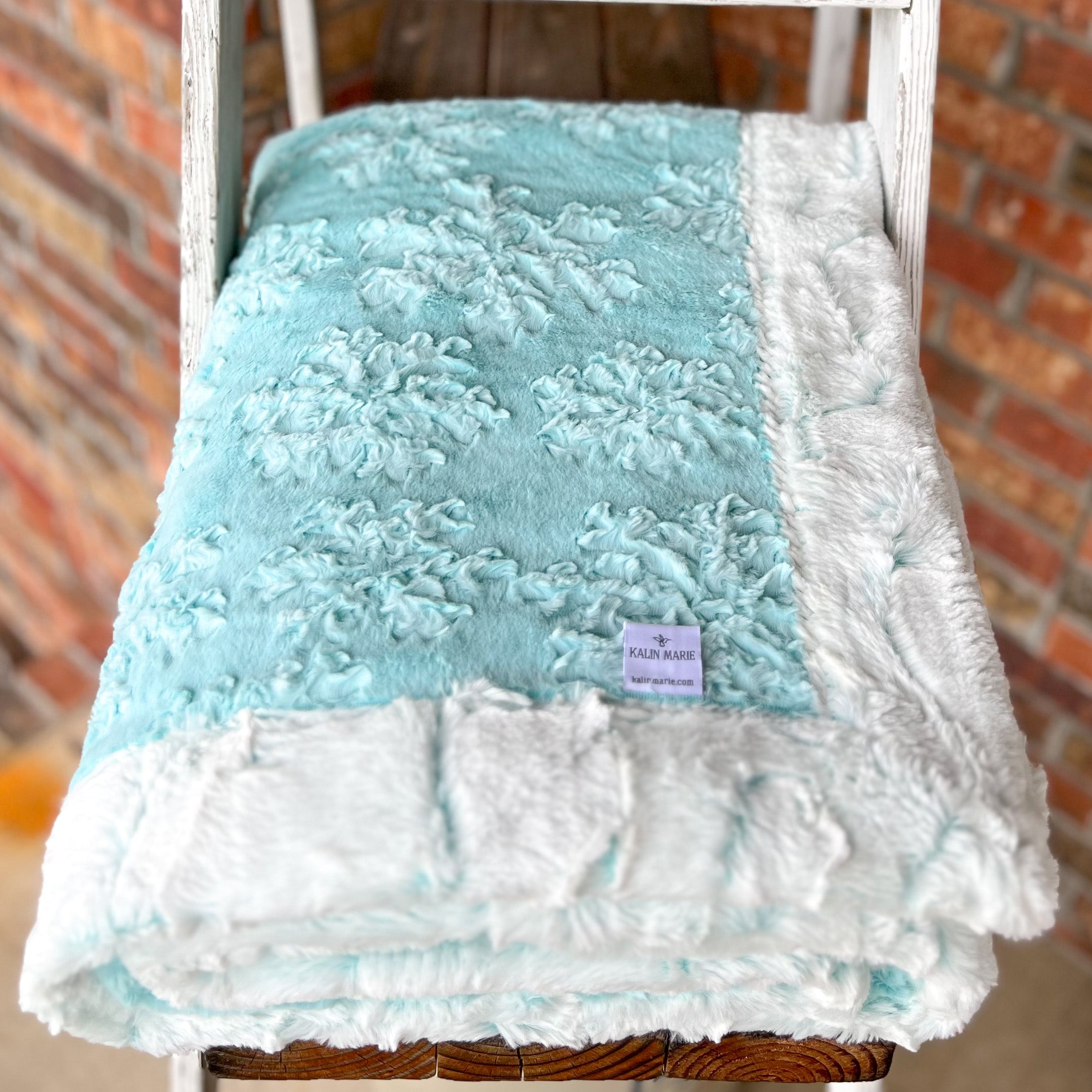 RTS Saltwater Snowflake & Saltwater Frosted Hide Luxe Blanket