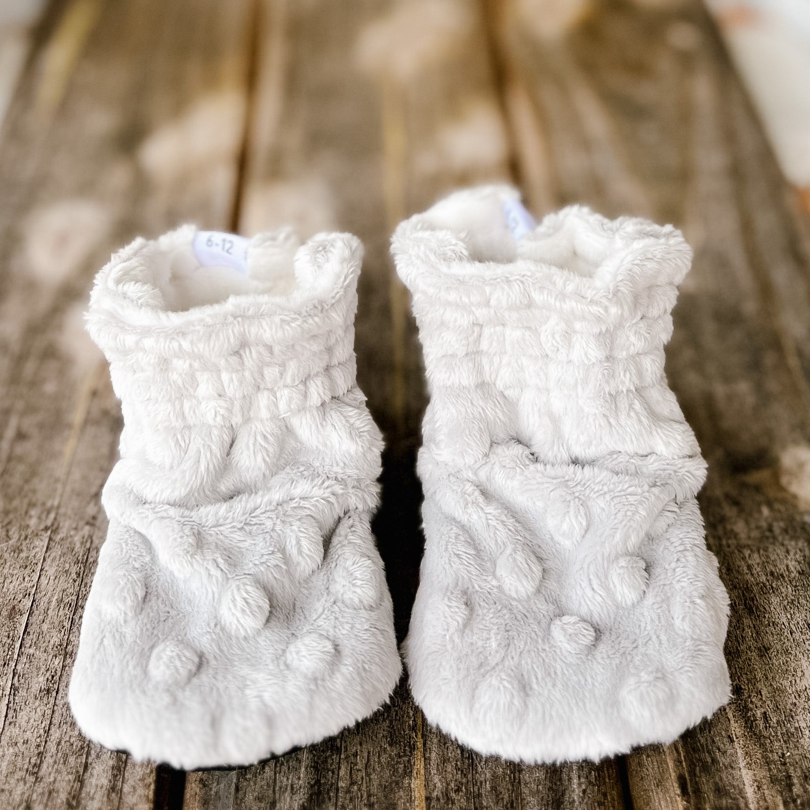 LE Minky Dot Booties Ready to Ship