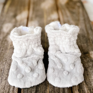 LE Minky Dot Booties Ready to Ship