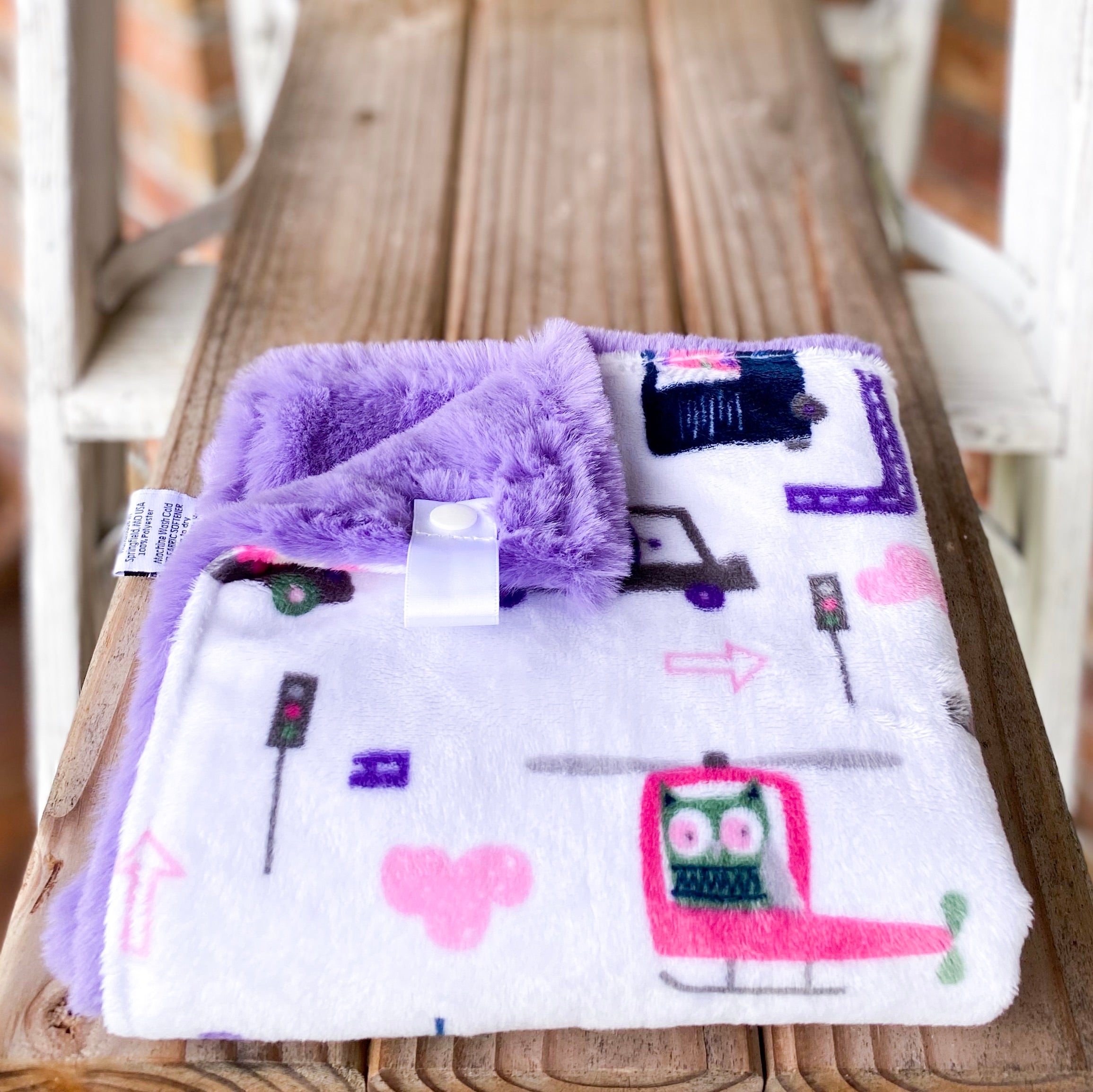 RTS Hit the Road Pink Minky Loveys