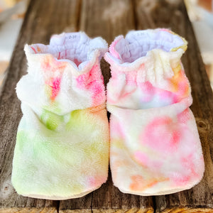 LE Stella Rose Minky Booties Ready to Ship