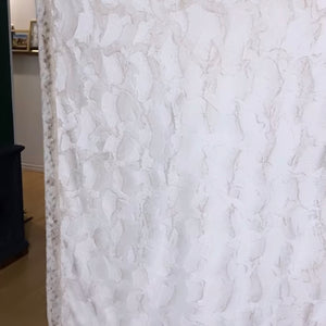 Camel Frosted Hide & Frosted Arctic Lynx Double Luxe Blanket