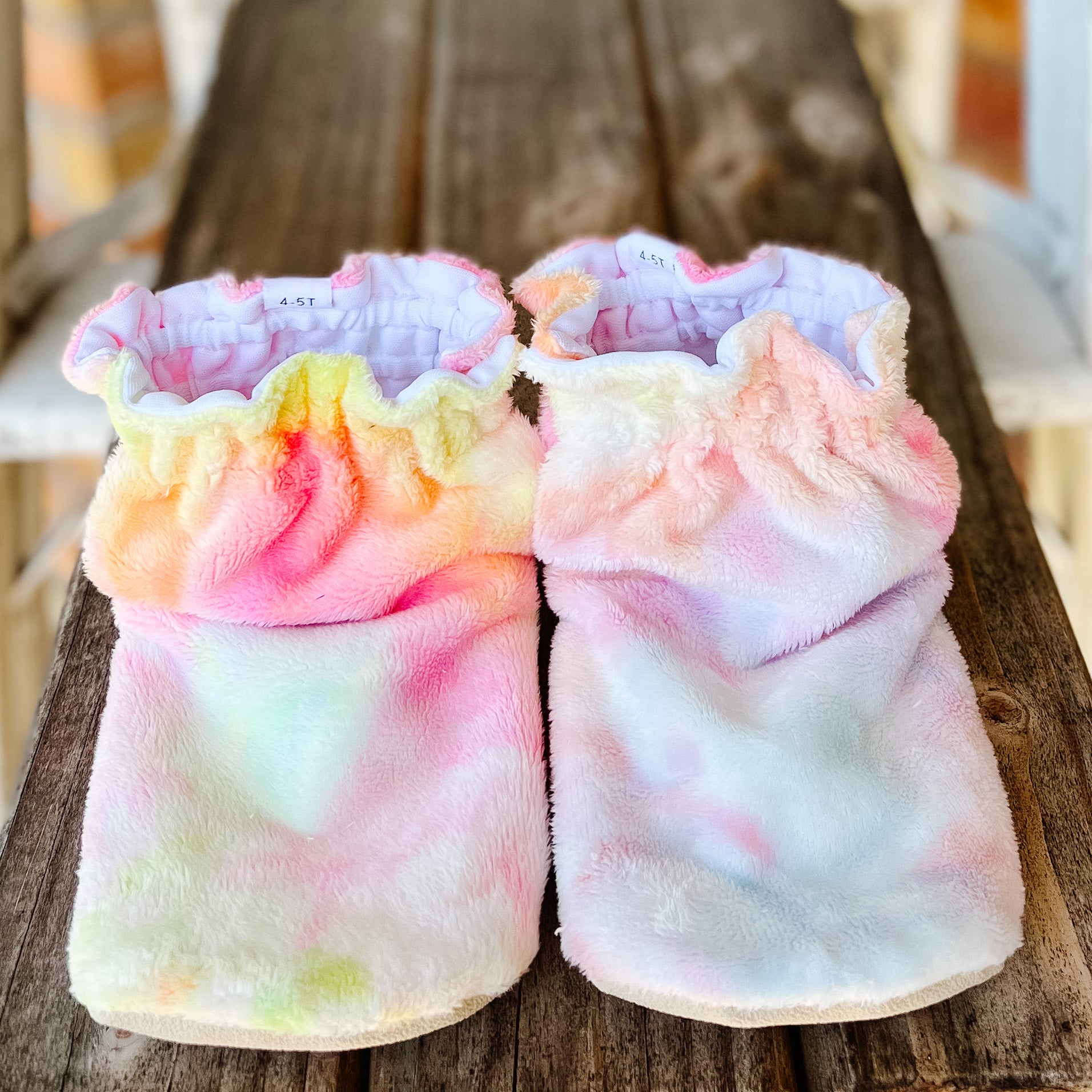 LE Stella Rose Minky Booties Ready to Ship
