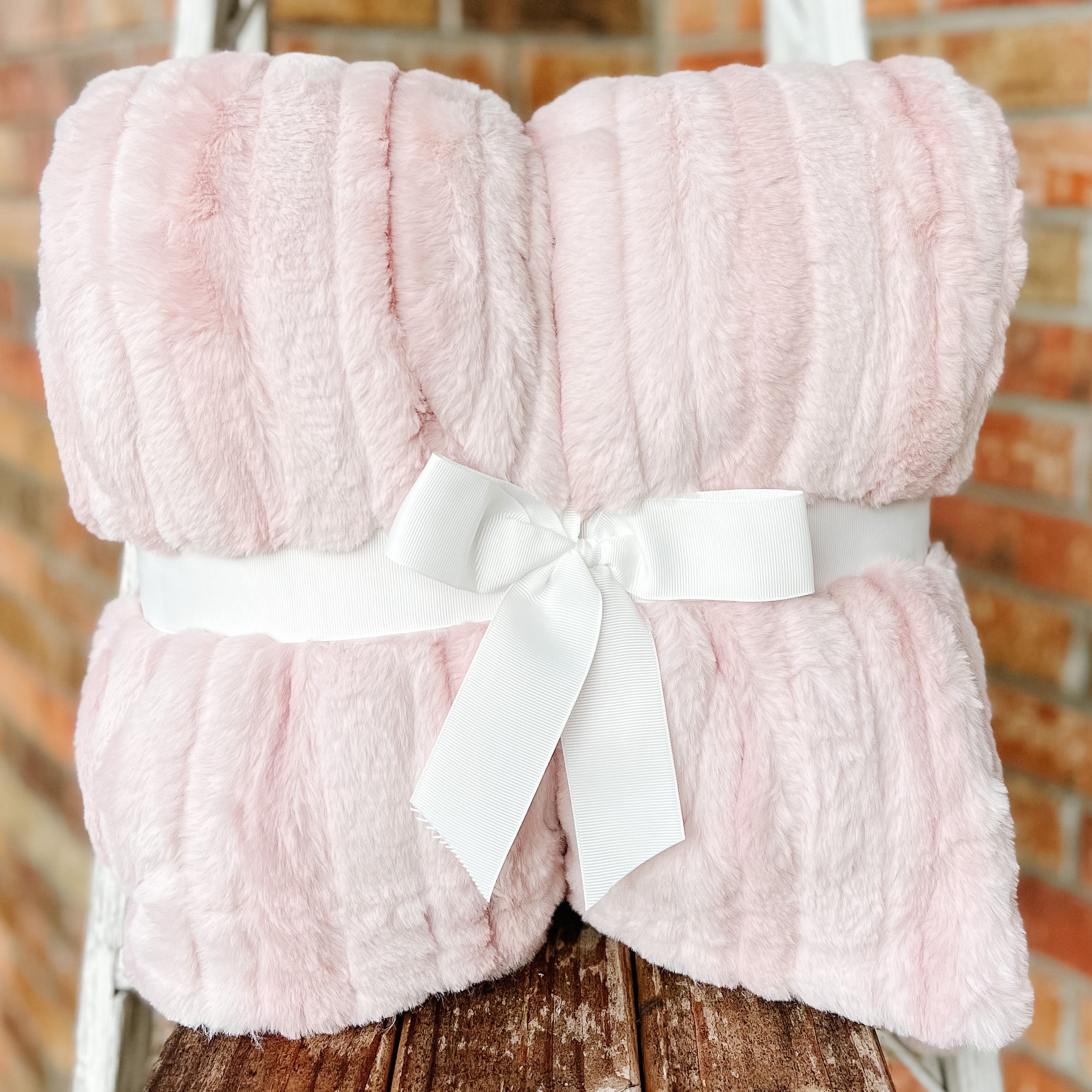 Finished Luxe Vienna Blanket in Rosewater