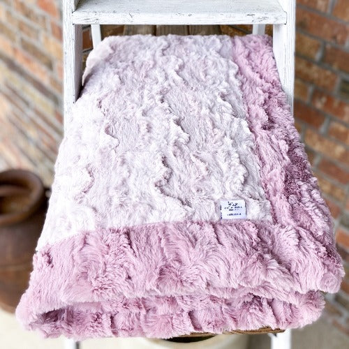 RTS Ice Pink Glacier & Woodrose Glacier Luxe Blanket