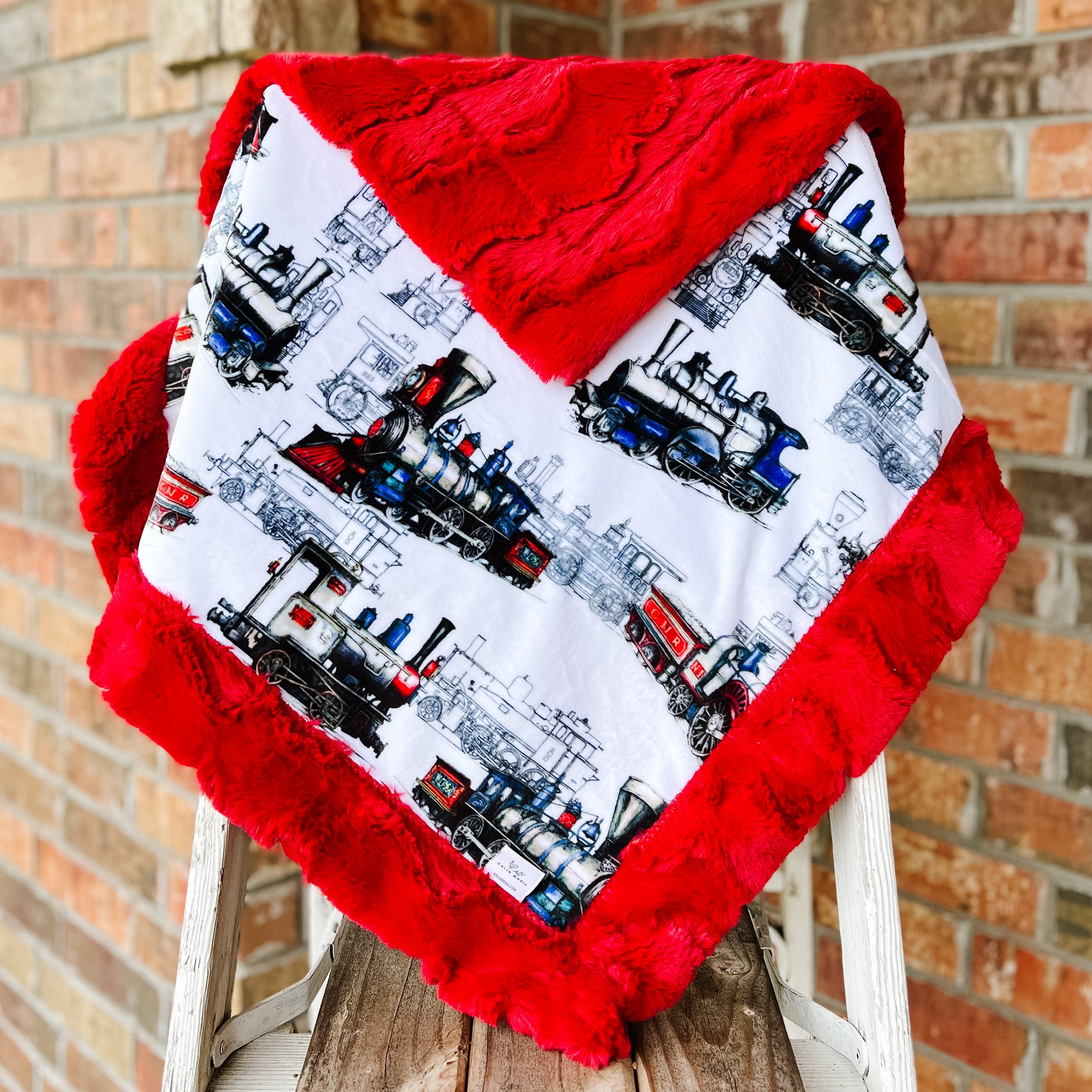 RTS Last Chance! Locomotives Snuggle Blanket