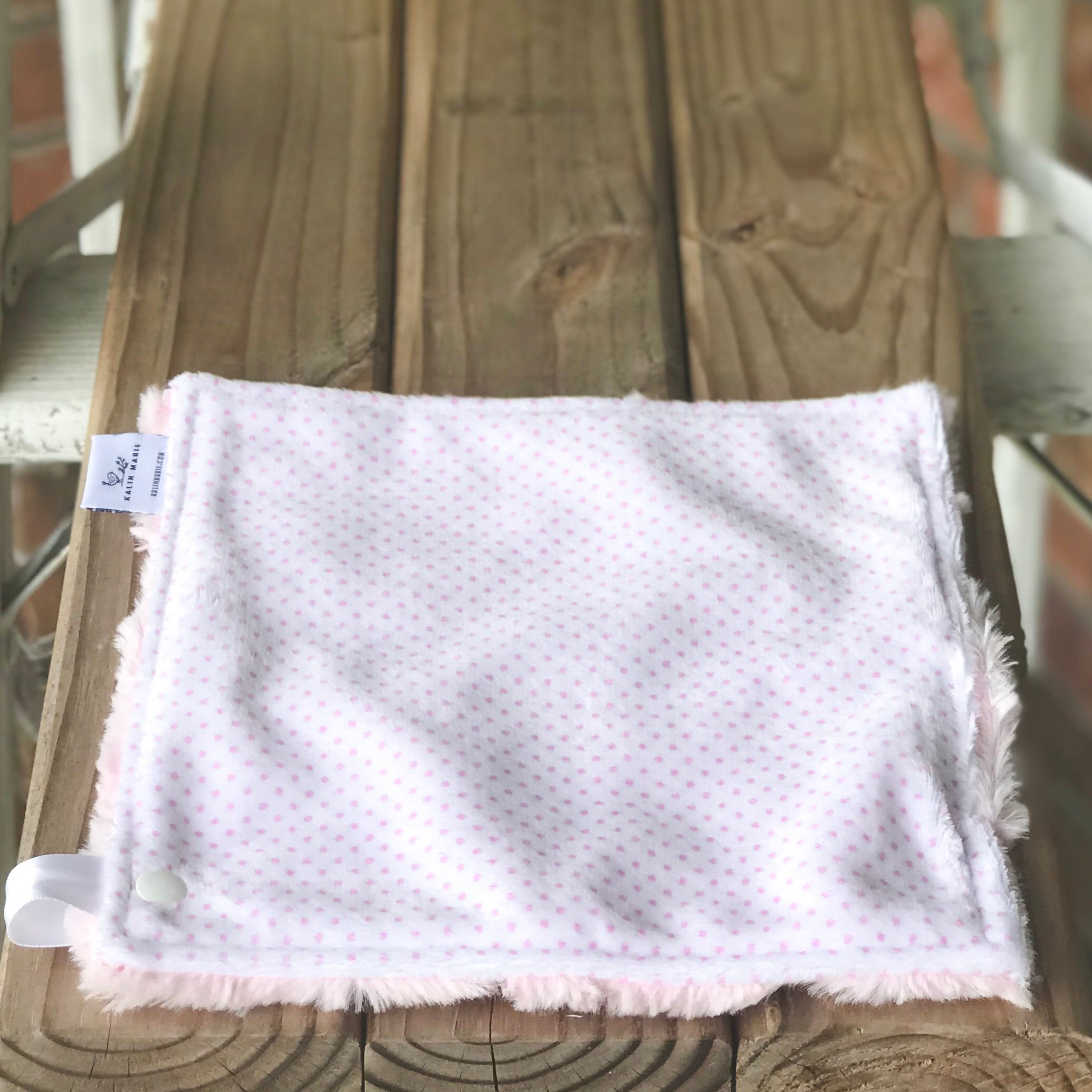 RTS Pin Dot Blush Luxe Snuggle Lovey