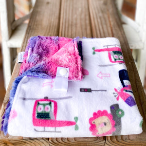 RTS Hit the Road Pink Minky Loveys