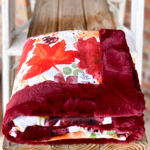 Last Chance! RTS Autumn Leaves Harvest Luxe Snuggle Blankets