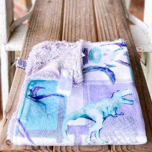 RTS T-Rex Purple Minky Lovey