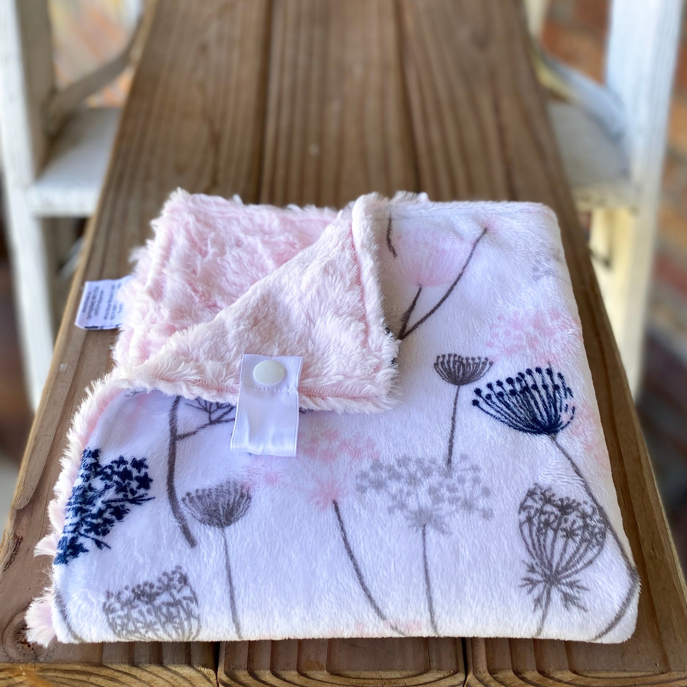 RTS Queen Anne's Lace Blush Luxe Snuggle Lovey