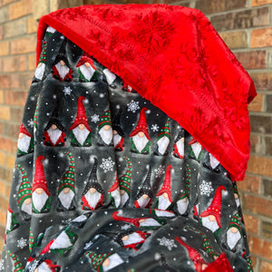 Last Chance! RTS Christmas Gnome Lineup Snuggle Blanket