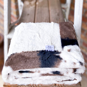 RTS Natural Hide & Mud Pie Pony Luxe Blanket