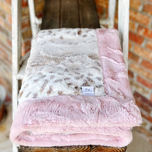 Easy Order Arctic Lynx & Rosewater Hide Double Luxe Blanket