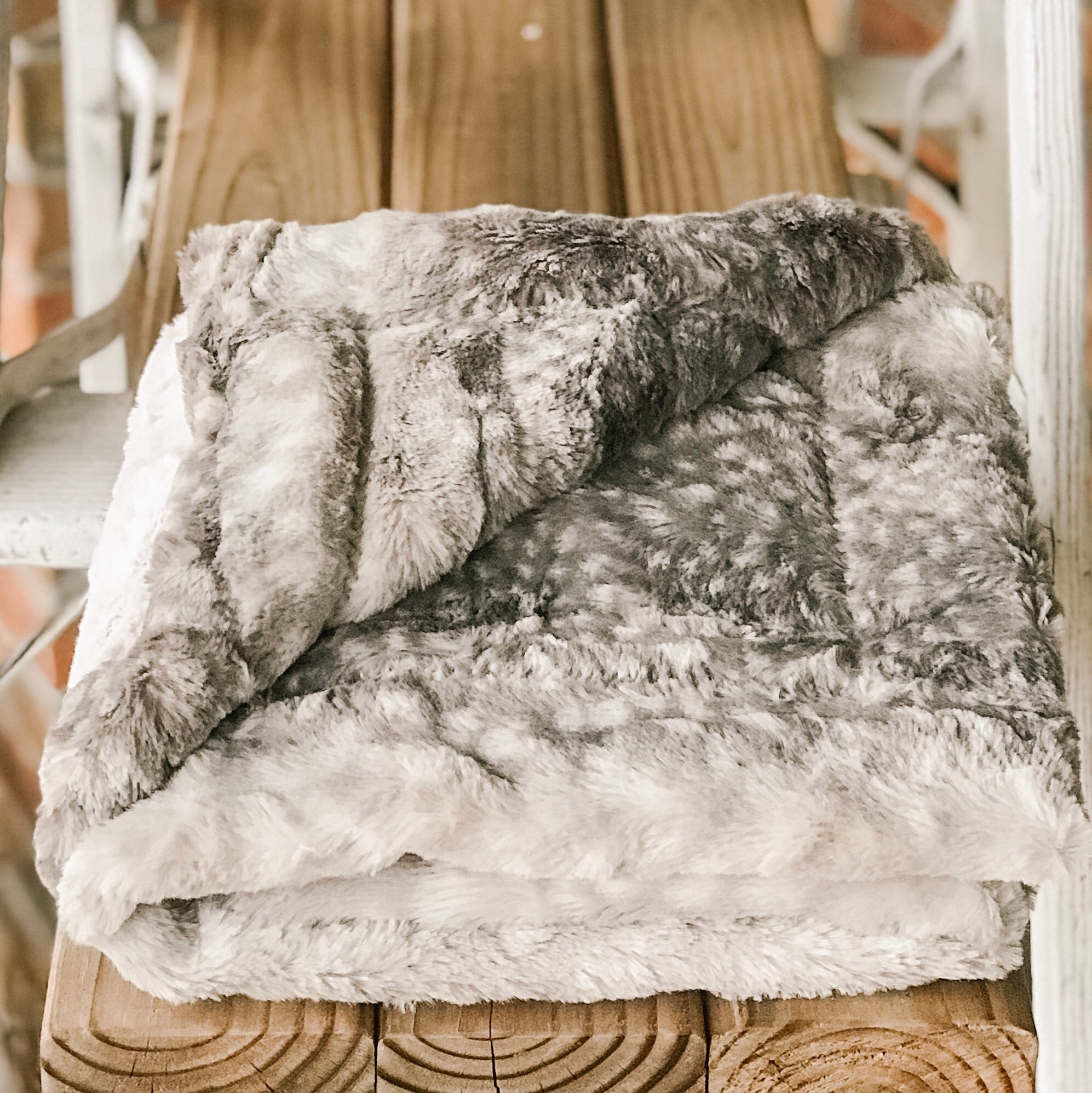 Easy Order Rosewater Hide & Metal Fawn Double Luxe Blanket