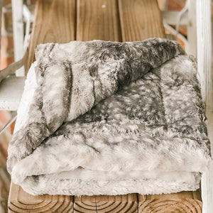Easy Order Rosewater Hide & Metal Fawn Double Luxe Blanket
