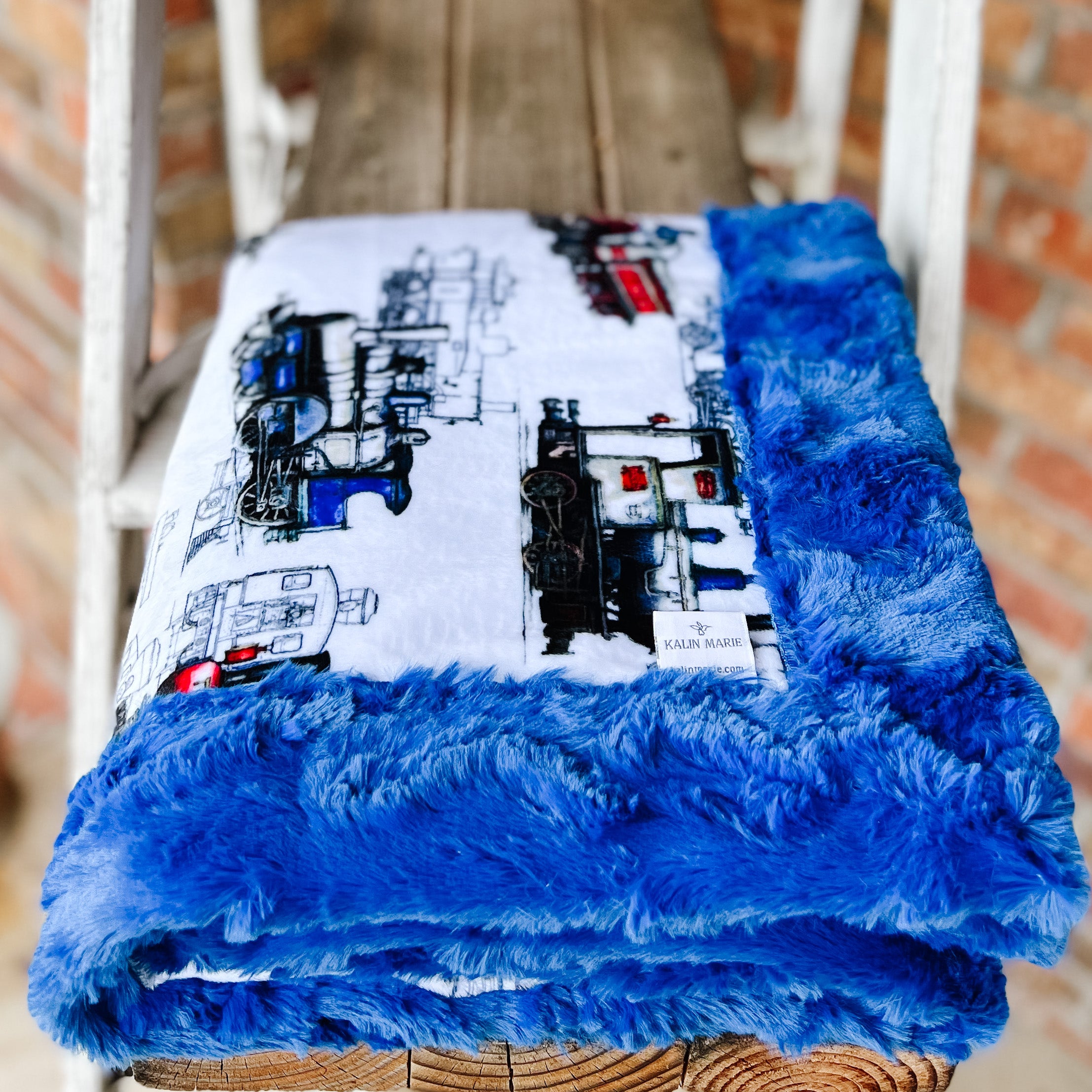 RTS Last Chance! Locomotives Snuggle Blanket