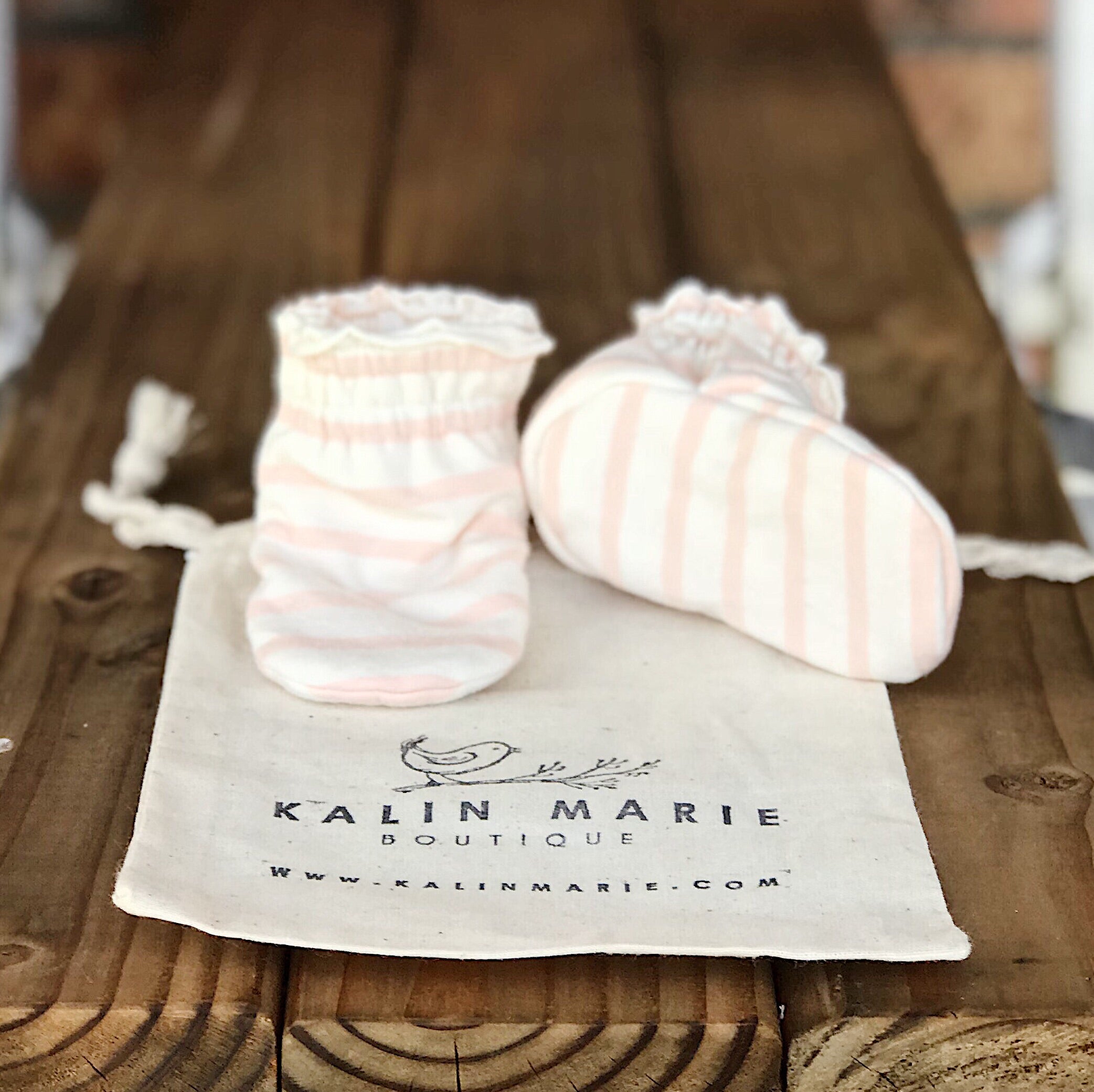 Olivia Cotton Knit Baby Booties