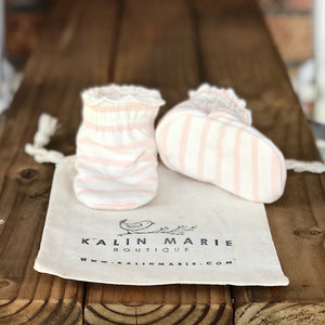 Olivia Cotton Knit Baby Booties