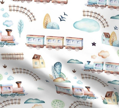 Spoonflower Trains