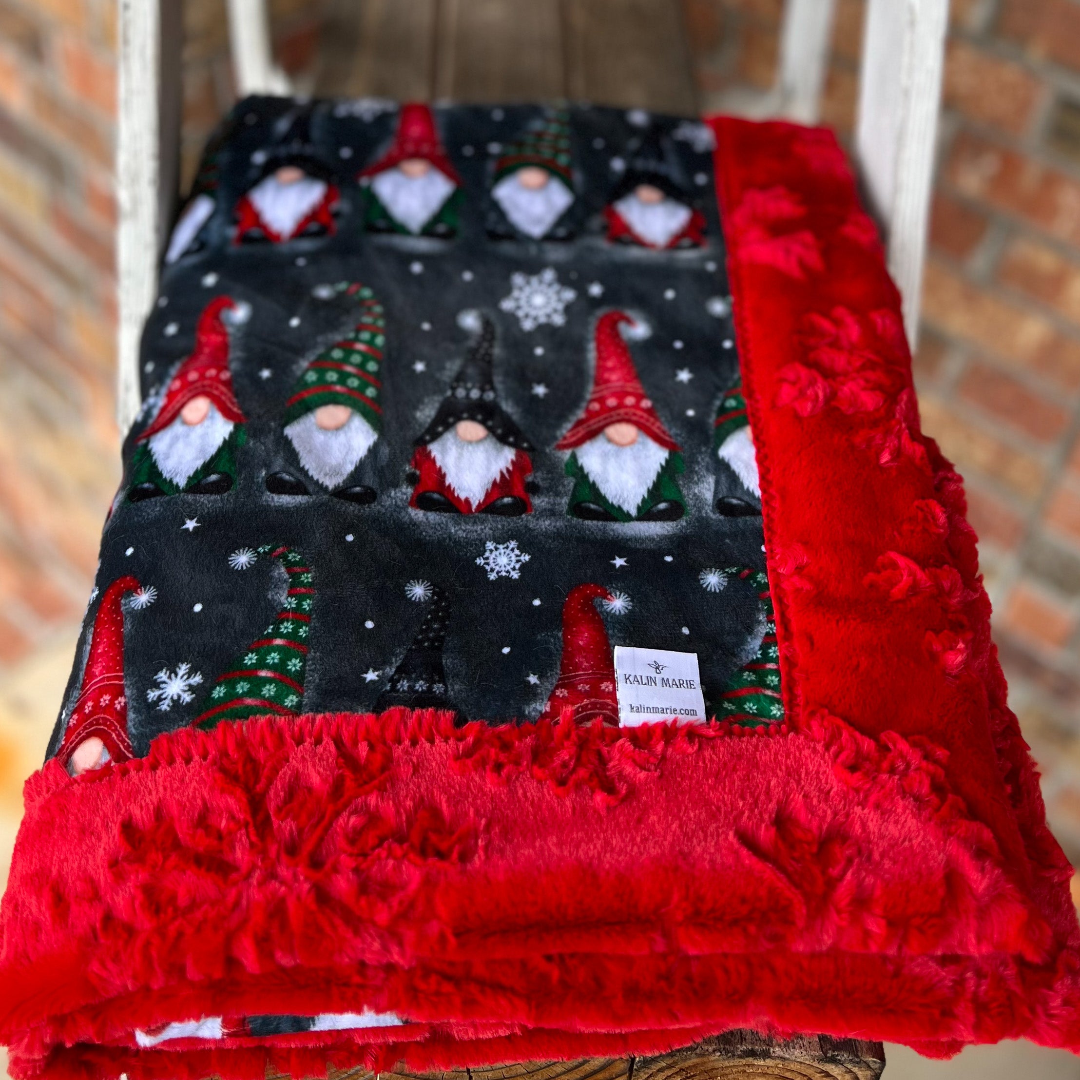 Last Chance! RTS Christmas Gnome Lineup Snuggle Blanket